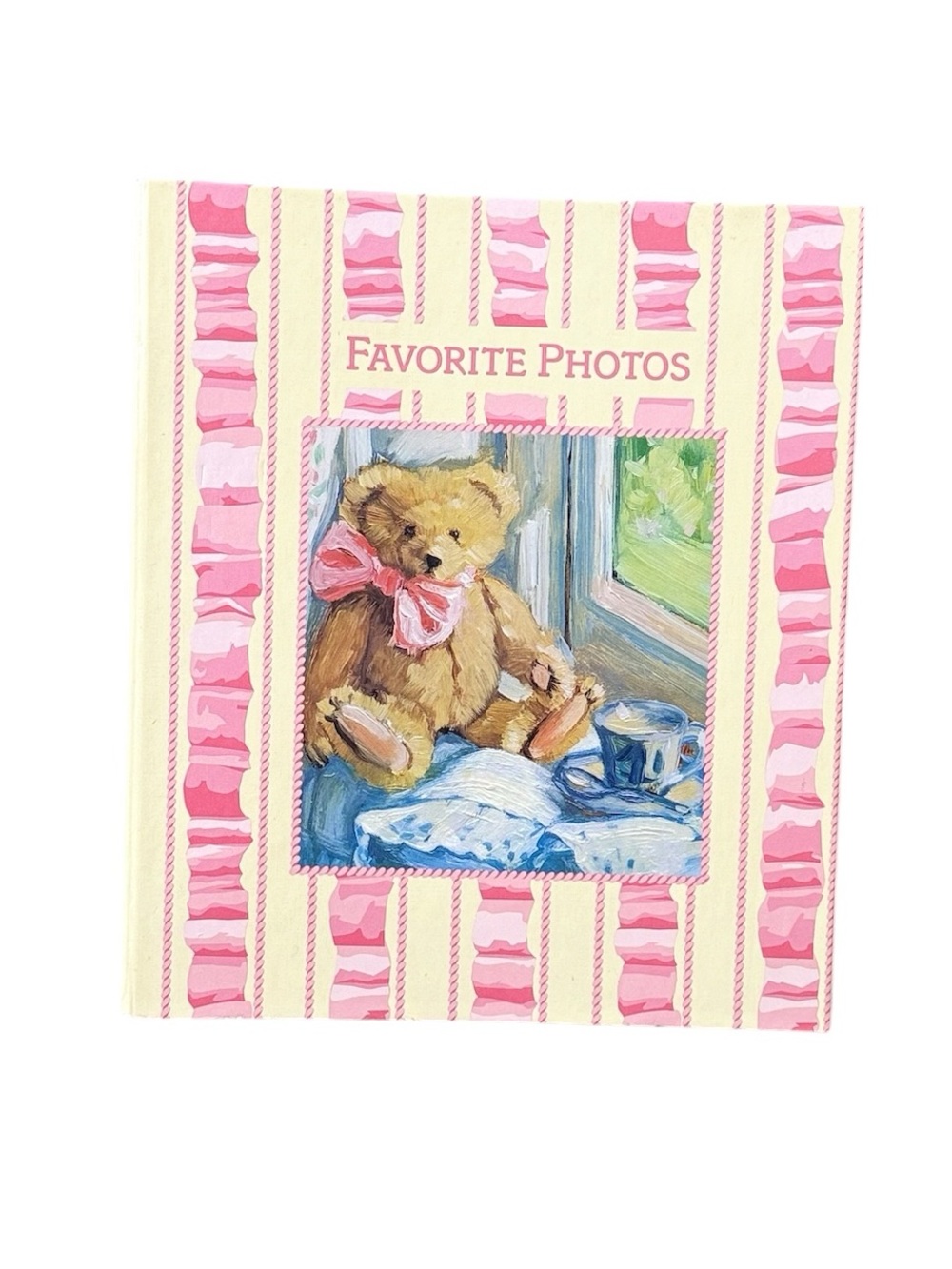 Hallmark Vintage Photo Album Refillable Binder Teddy Bear Pink